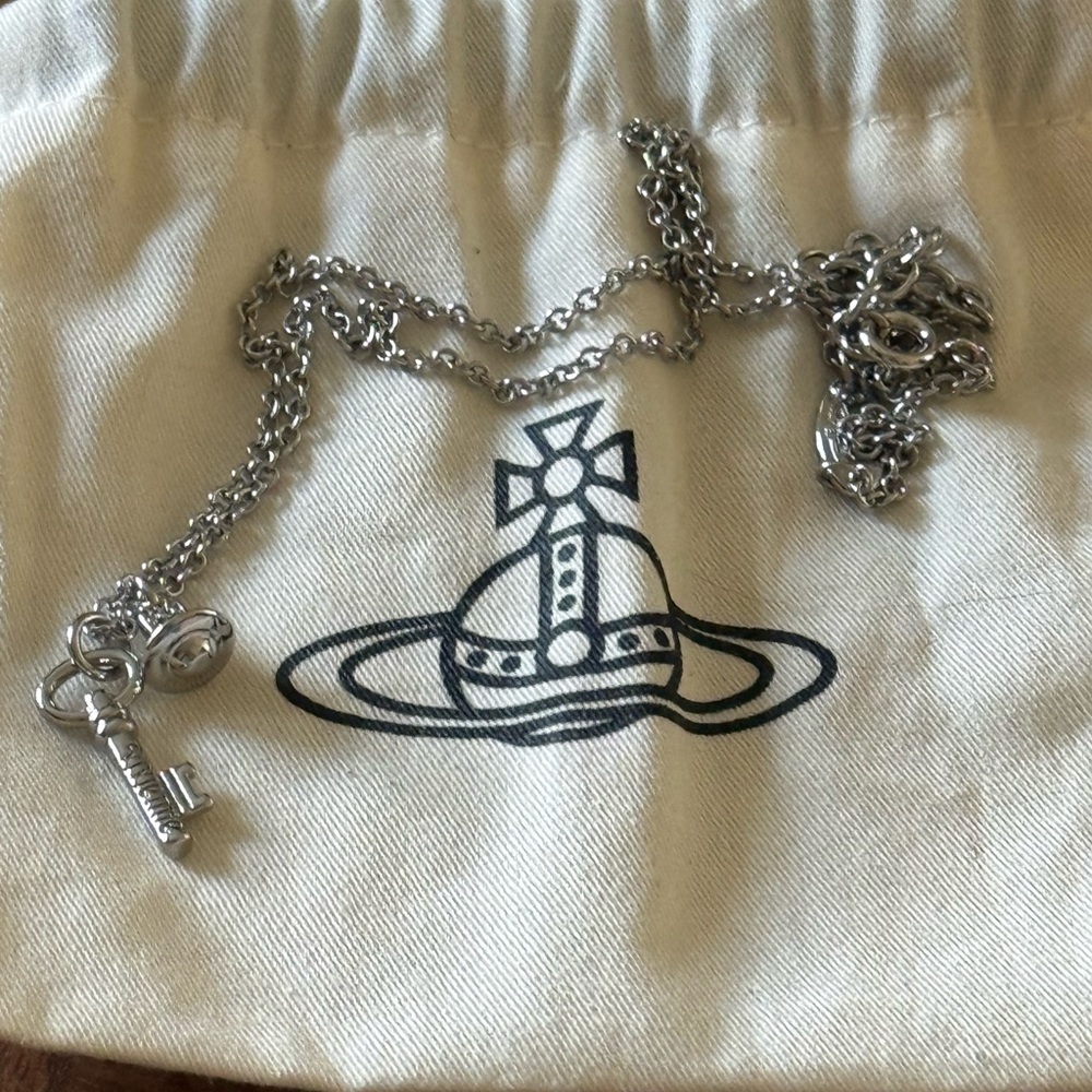 Vivienne Westwood Key and Orb Pendant Necklace with Dust Bag - NWOT